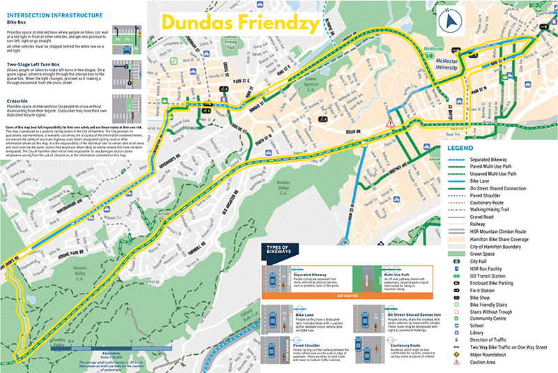 Map of cycling route - Dundas Friendzy