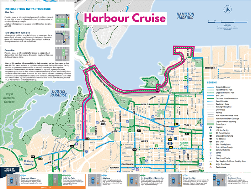 map showing cycling route "Harbour Cruise"