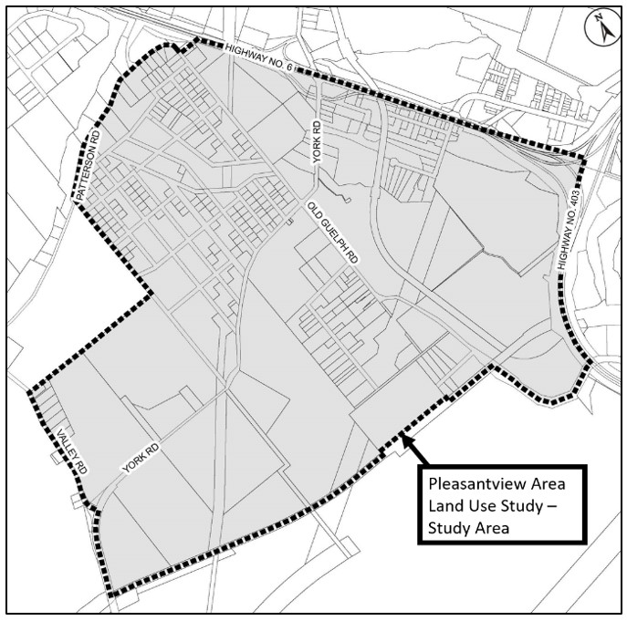 Map of the Study Area of Pleasantview Area Land Use Study