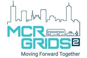 Logo for MCR GRIDS 2 Moving Forward Together