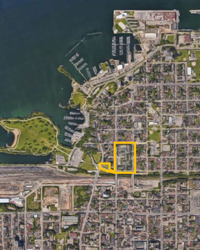 Aerial photograph of Jamesville Redevelopment in West Harbour