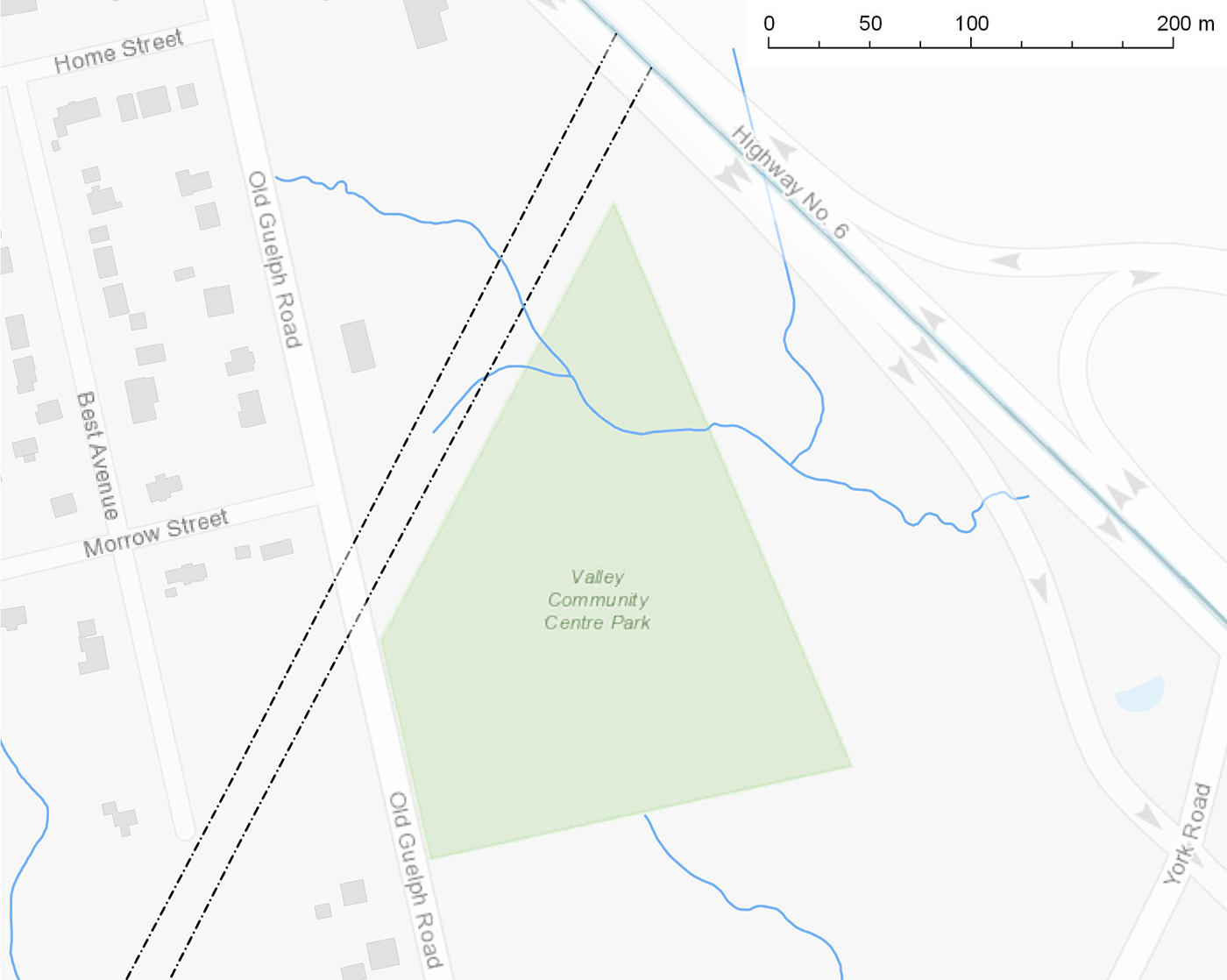 Map of Valley Community Centre Park