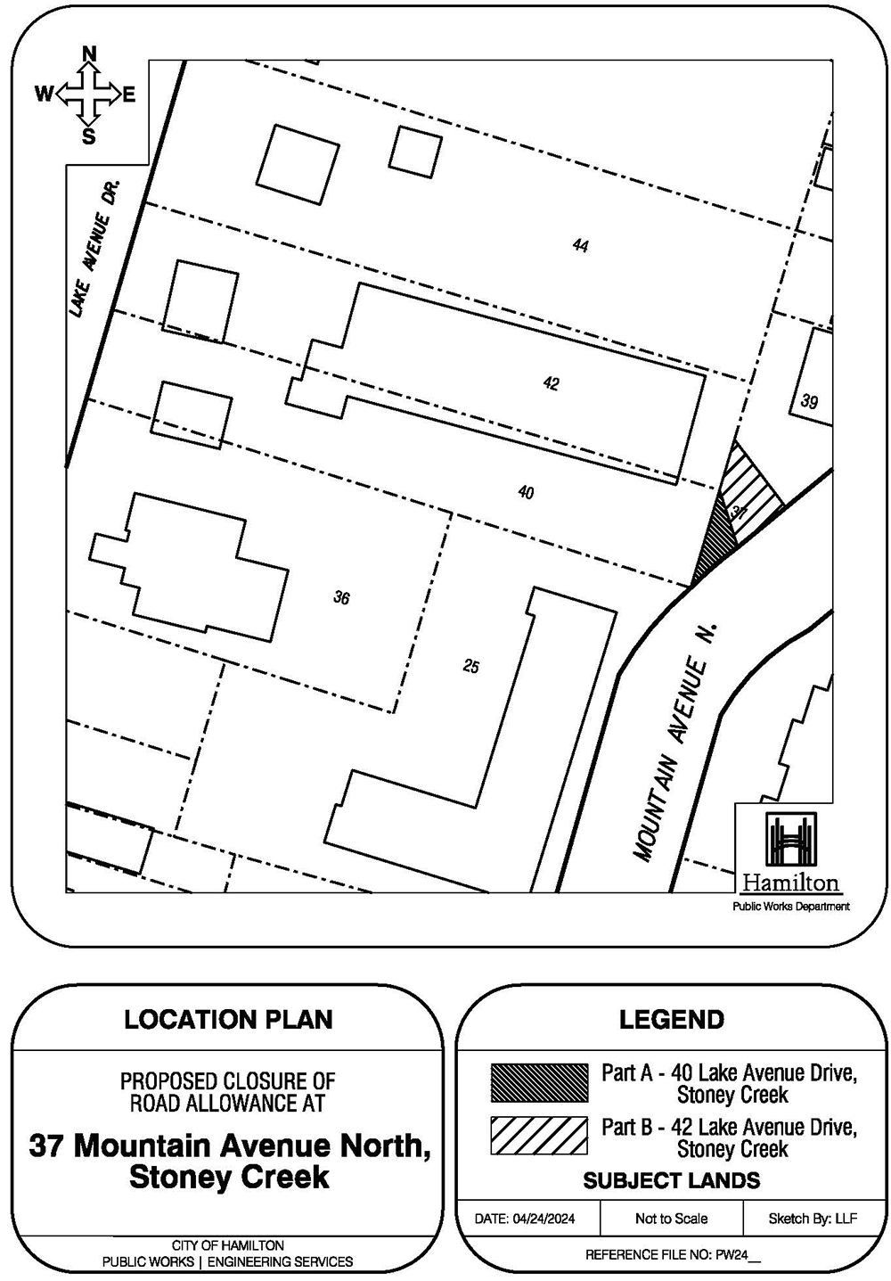 Map of location plan - 37 Mountain Avenue North