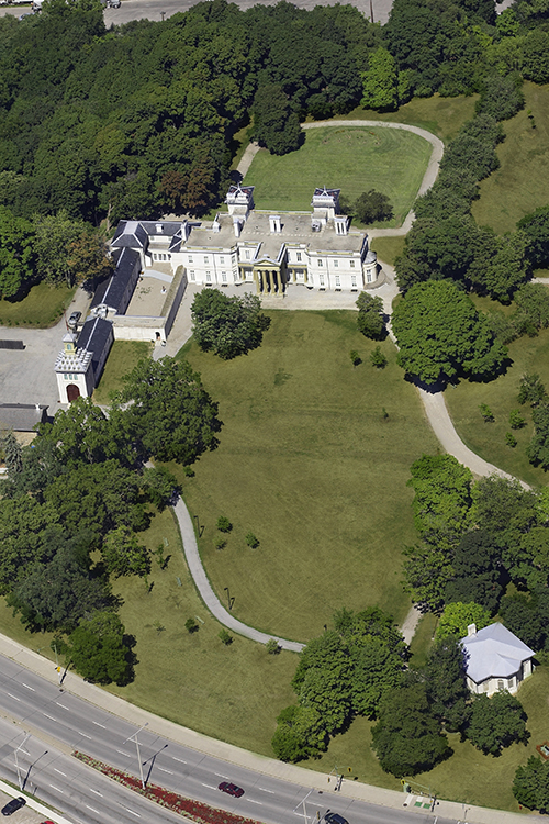 Overhead view of Dundurn grounds