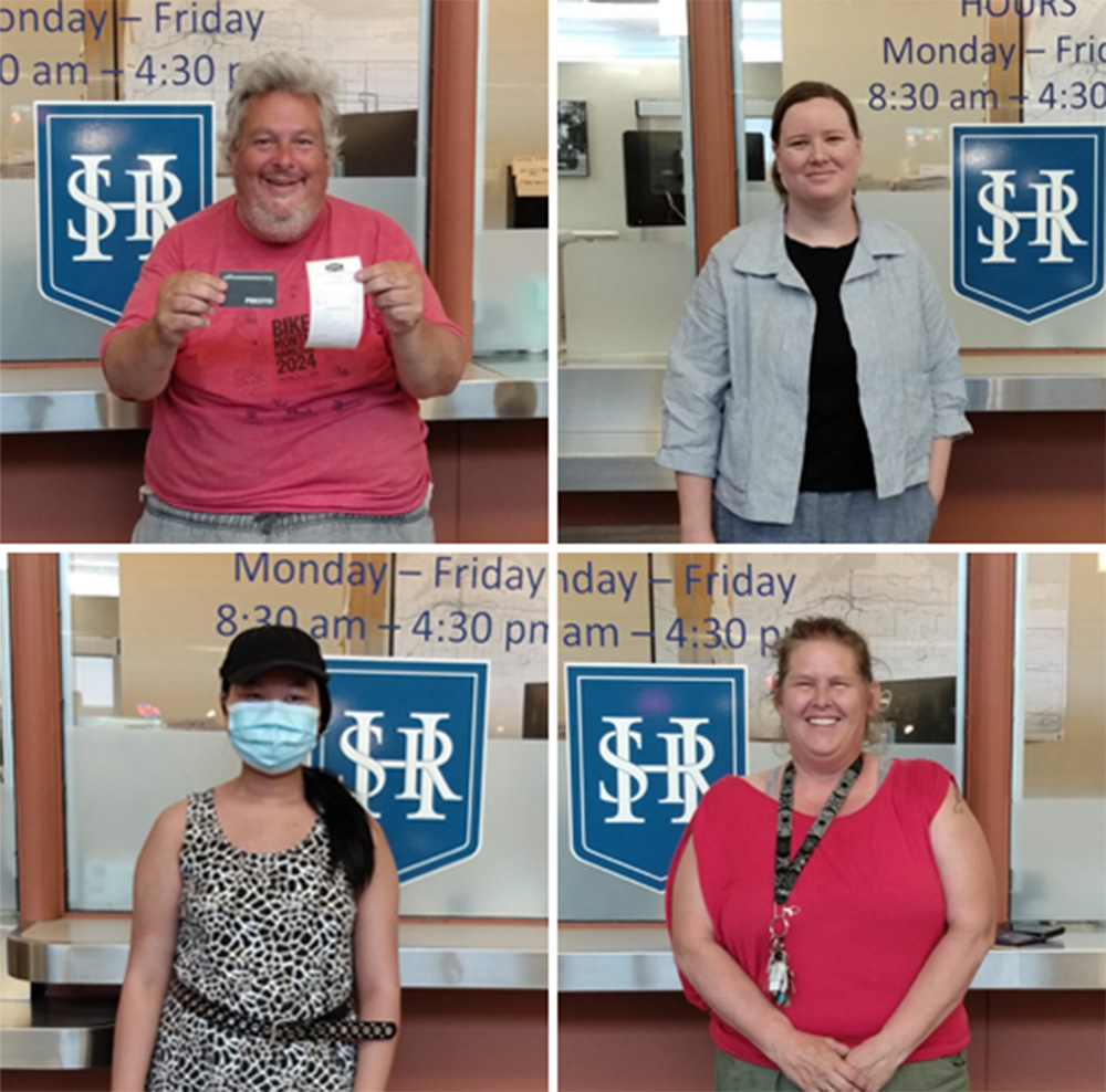 HSR Travel Log Winners. Headshot of David, Kelsey, Melissa, Patricia