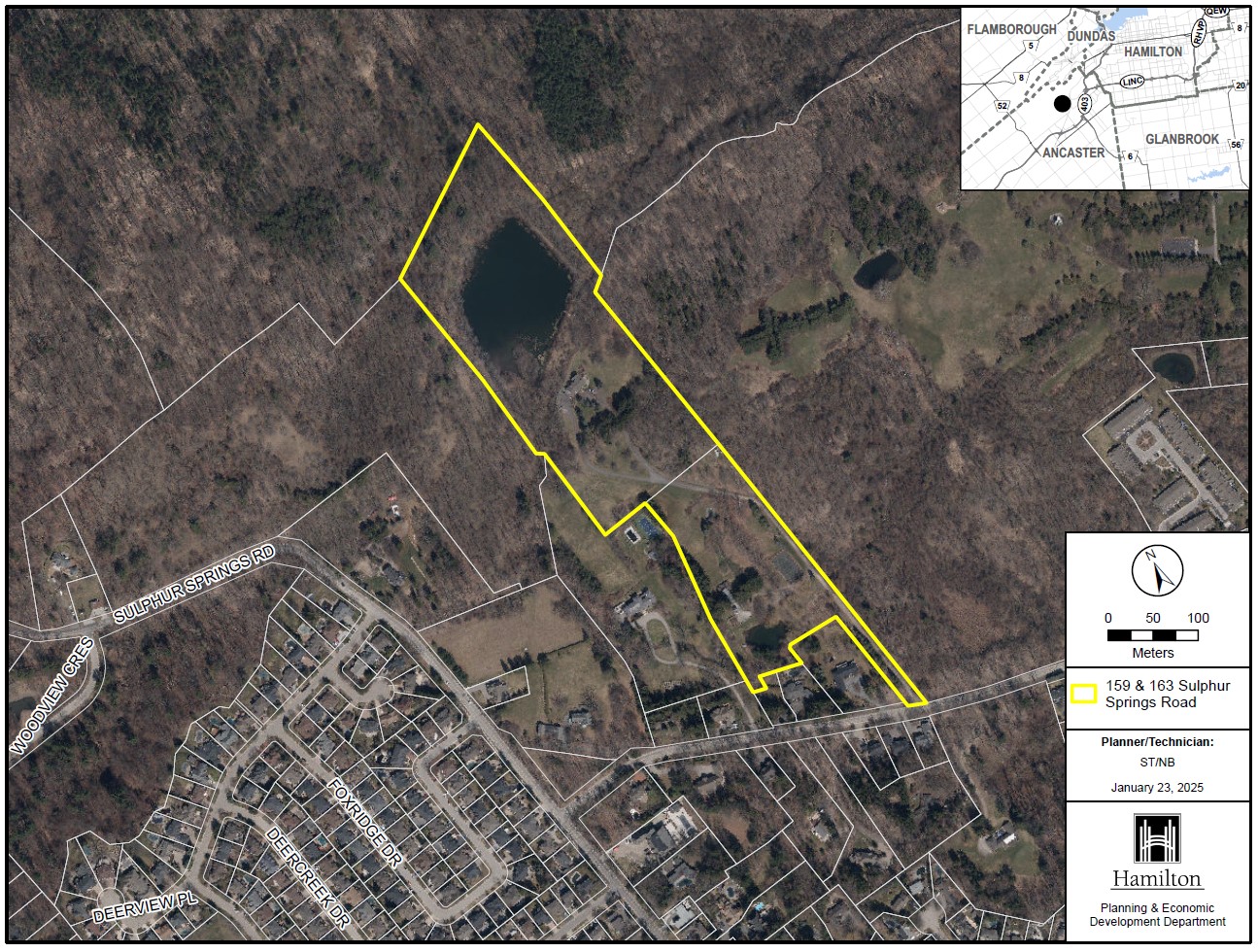 Location map for 159 & 163 Sulphur Springs Road UBE