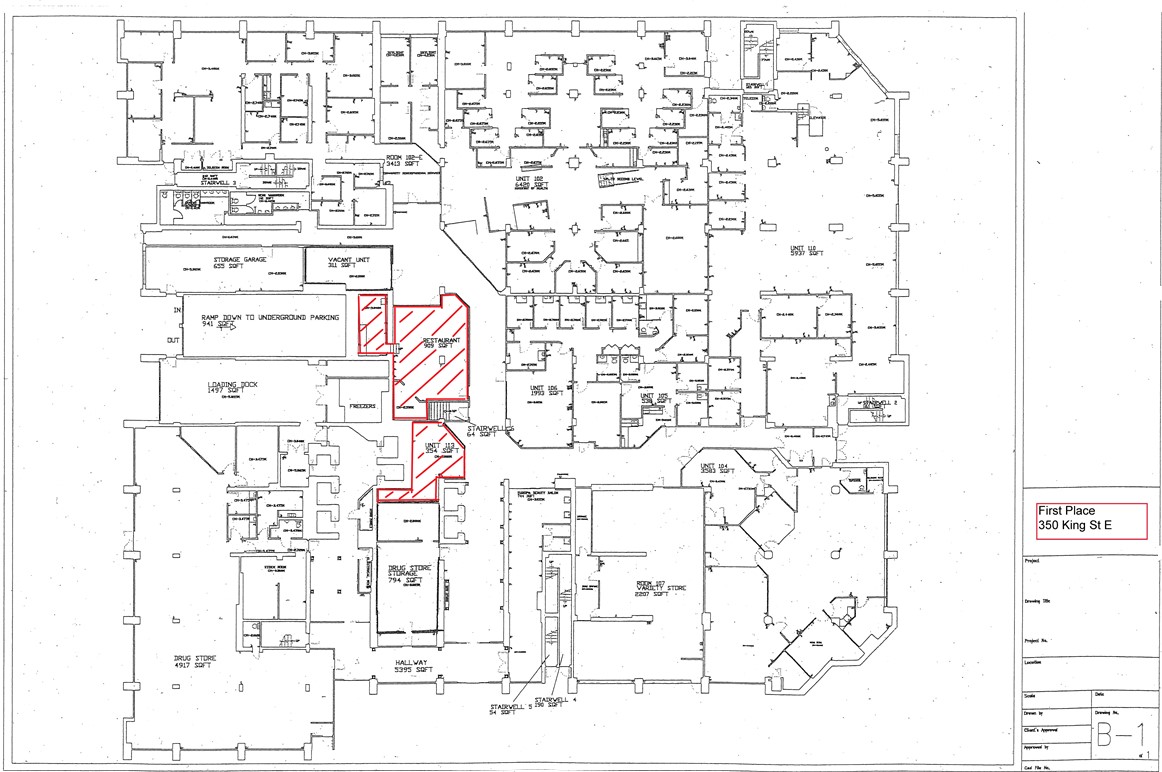 Site plan for 350 King Street West, Hamilton