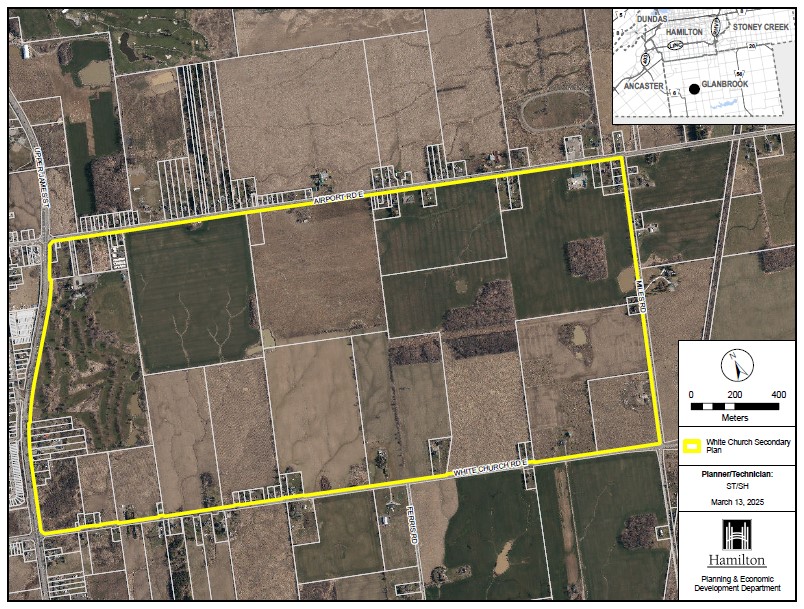 Study Area map for White Church Lands