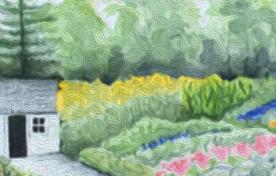 image of a painting of a garden