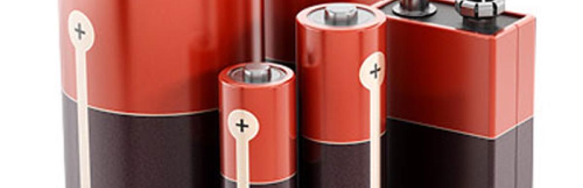 Photo of 5 copper-topped batteries