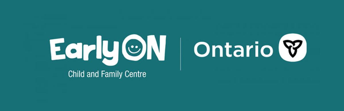 EarlyON Child and Family Centre Logo with Ministry of Ontario Logo