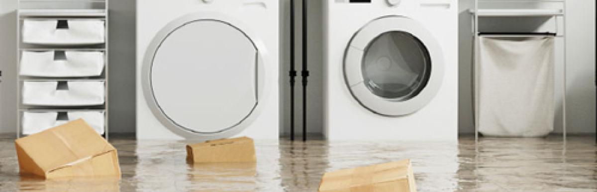 Flooded laundry room 
