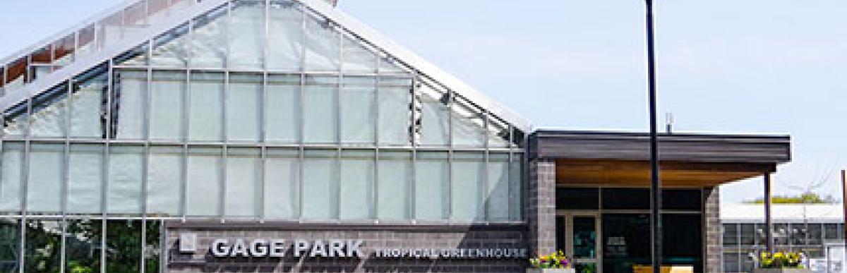 Promotion for Gage Park Tropical Greenhouse