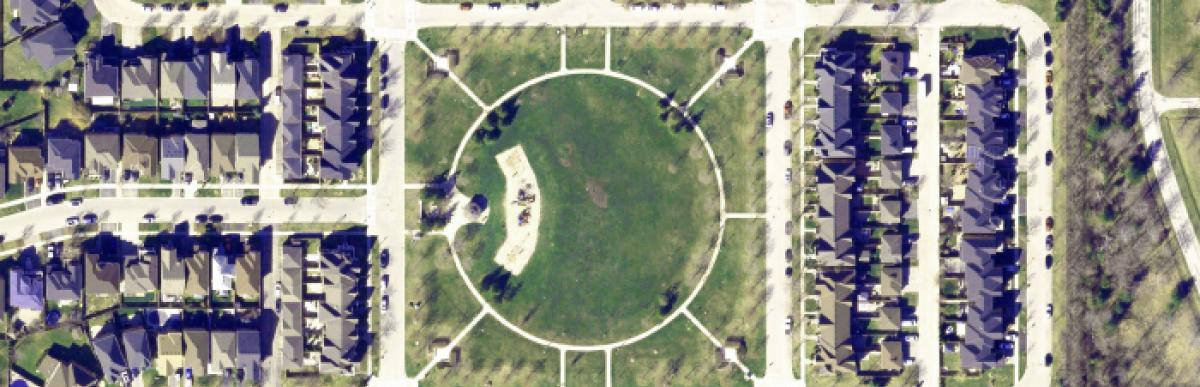 overhead image of park