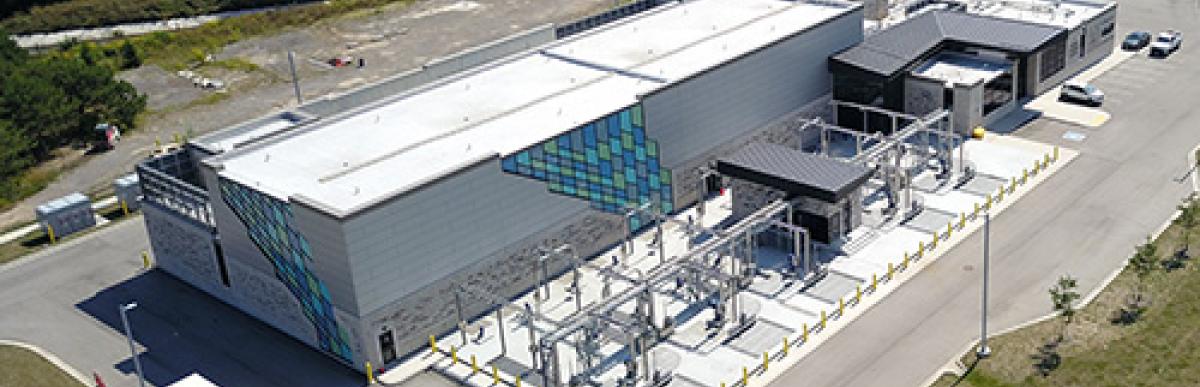 overhead view of treatment plant