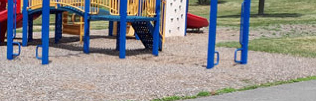 Existing playground structures at Glen Castle Park