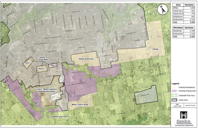 Figure 1 Lands which may be subject to privately initiated Urban Boundary Expansion applications.