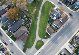 overhead image of pipeline trail